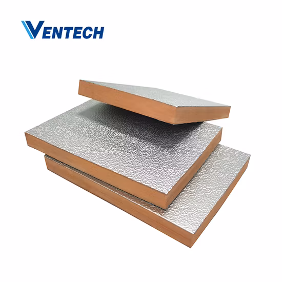 20mm Thick Pre Insulated Phenolic Foam Air Duct Panel for Ducting System Insulation