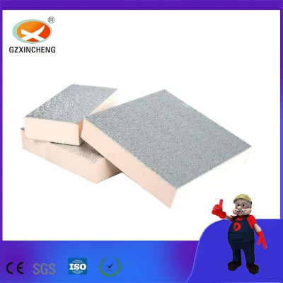 Panel sándwich HVAC de papel de aluminio con aislamiento de espuma fenólica